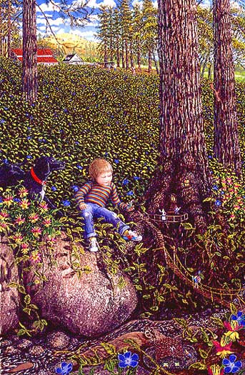 Forest Elves: Fantasy Children Art Print, Fantasy Artwork, Elves Art